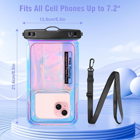 Waterproof Phone Pouch Floating - Waterproof Phone Case- Float Cell Phone Dry Bag for iPhone 15 14 13 12 11 Pro Max, Galaxy S24 S23 S22 Ultra Goog...