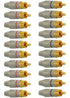 EEEKit 20Pack RCA Male Plug Solder, Gold Audio Video Adapter Connector for Speaker Wire Wall Plate Home Theater Audio Video Receiver Amplifiers an...