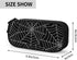 Large Capacity Black Spider Web Pencil Case with Zippers Storage Pouch Holder Pencil Box Marker Organizer Bag with Compartments for Office Supplie...