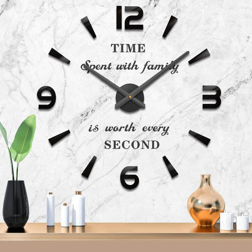 Mintime Large Wall Clock Battery Operated DIY Wall Clock for Modern Decorative Living Room/Office...