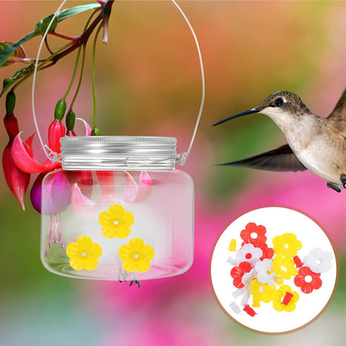 Sosoport Hummingbird Feeders Replacement Hummingbird Feeder Parts Flowers Hummingbird Feeder Replacement Parts Hanging Feeder Replacement Flower F...