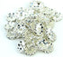RUBYCA 100pcs 10mm Wavy Rondelle Spacer Beads Silver Tone White Clear Czech Crystal for Bracelet Necklace Jewelry Making...