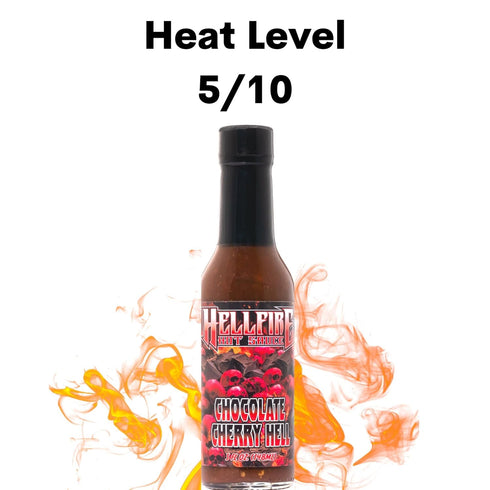 Hellfire Hot Sauce Chocolate Cherry Hell - Gourmet Dessert Hot Sauce With Fruit and Chocolate, 5 oz....