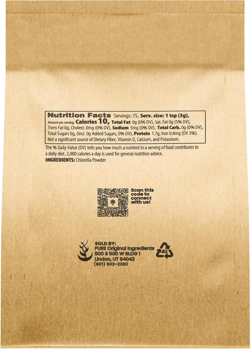 PURE ORIGINAL INGREDIENTS Chlorella Powder (8 Ounce)...