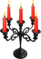 Rely+ 5 Arm Matte Black Candelabra Taper Candle Holders Decorations Indoor Kitchen Décor Table Candles Candlestick Candelabra Centerpiece Gothic H...