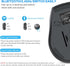 E-YOOSO Bluetooth Wireless Mouse, Bluetooth 5.0 & 3.0 Mouse 2.4GHz Ergonomic Wireless Optical Mouse with USB Nano Receiver, 5 Adjustable DPI Level...