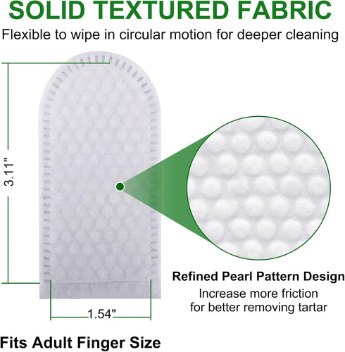 Teeth Cleaning Wipes for Dogs & Cats, Reduces Plaque & Freshens Breath Finger Wipes, Disposable Gentle Cleaning & Gum Care Pet Wipes (50PCS-Finger...