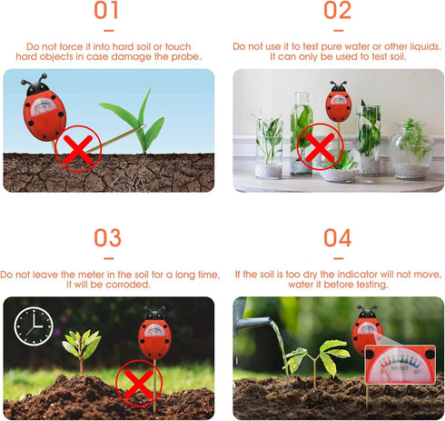 Soil Moisture Meter, Plants Moisture Meter, Gardening Tool Kits for Plant Care, Plant Water Monitor for Garden, Farm, Lawn Indoor & Outdoor Use, N...