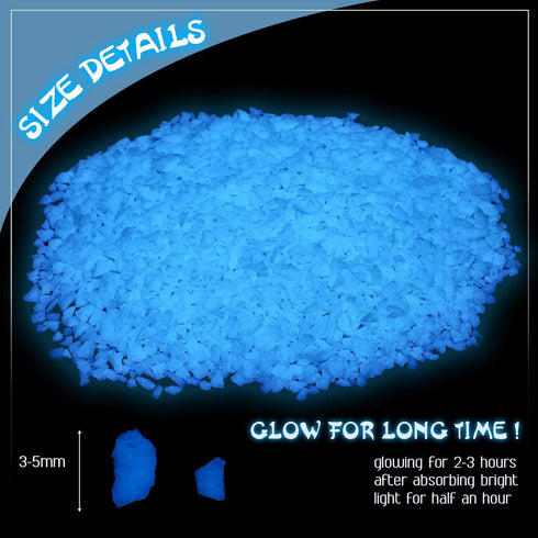 Glow in The Dark Gravel, Fluorescent Glow in The Dark Rocks Decorations Fish Tank Rocks Decorative Aquarium Gravel Stones for Garden Room Planter ...
