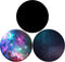 Foldable Phone Stand 360° Swivel Grips Phone iPhone Handle Tablet(3 Pack) - Black Nebula Galaxy Glitter Blue...