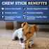 CHEWSAFE Premium Rolls Dog Chew Treats Beef Flavor Highly Digestible for Small Dogs, Pet Chew Treats Satisfy Dogs Natural Desire to Chew, Promote ...