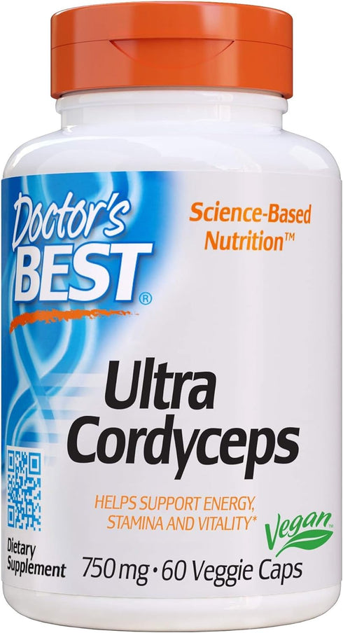 Doctor's Best Ultra Cordyceps Non-GMO, Vegan, Gluten Free, Soy Free, 60 Veggie Caps...