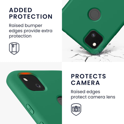 kwmobile Case Compatible with Google Pixel 4a Case - Slim Protective TPU Silicone Phone Cover - Pixie Green...