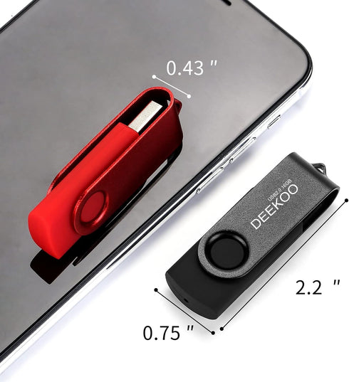Flash Drive 16GB Thumb Drives Memory Sticks Jump Drive 5Pack 16GB USB 2.0 Flash Drives Mixed Colors: Black Red Blue Purple Green...