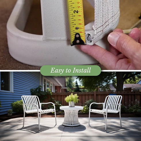 Sling Rail End Caps, Inserts, Fits Agio Brand Patio Furniture and Other Outdoor Furniture Brands, Half Oval, Pack of 16, White...