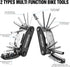 ROCKBROS Bike Repair Kits 16 In 1 Multi-Function Bike Tool Kits Portable Foldable Bike Multitool Cycling Tool Kit Bike Tool Allen Wrench Tire Leve...