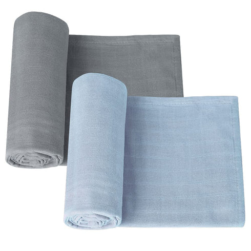 2 Pack in 1 Newborn Baby Swaddle Blanket Unisex Swaddle Wrap Soft Silky Muslin Swaddle Blankets Neutral Receiving Blanket for Newborn Boys and Gir...