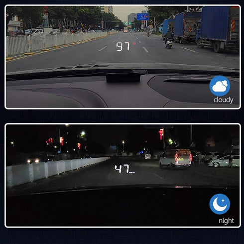 OBD2 HUD Head Up Display, Car HUD Speedometer Display Windshield Projector Multifunction Gauge Alarm Fatigue Driving Reminder......