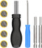 Triwing Screwdriver Set, 5 Pack CR2032 Batteries with Tabs Bundled with 3.8 mm & 4.5 mm Security Screwdriver Game Bit Tool Set for NES, SNES and N...
