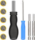 Triwing Screwdriver Set, 5 Pack CR2032 Batteries with Tabs Bundled with 3.8 mm & 4.5 mm Security Screwdriver Game Bit Tool Set for NES, SNES and N...