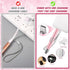 Chuangdi 2 Pieces Diamond Painting Pen LED Drill Pens Diamond Painting Accessories 12 Pen Heads, 2 Anti-Slip Mats, 2 Wax Organizer Cases for DIY P...