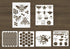 6PCS Reusable Bee Stencils Bee Honeycomb Stencil for Painting on Wood Signs Furniture DIY Crafts Wall Canvas Fabric Plastic Drawing Template for P...