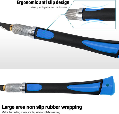 NEWISHTOOL Precision Knife Hobby Knife Set Utility Exacto Knife Set with 10 PCS Razor Fine Point Art Knife Tool for Architecture Modeling, Pumpkin...
