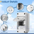 Waterproof Distribution Protection Box, ABS Plastic Breaker Electrical Box and Transparent Cover IP65, for Indoor Outdoor Wall Circuit Breaker (HT...