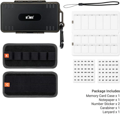 (12 USB+24 SD) USB Flash Drive Case with Labels,Thumb Drive Jump Drive Pen Drive Holder Organizer, Shockproof Water-Resistant,SD Card/NS/PSV/CFexp...