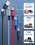 seynli (3-Pack) 6-in-1 Multi Charging Cable 6ft, Charging Cables for Multiple Devices, Compatible with iPhone, USB-C, Micro USB - Multi End Chargi...