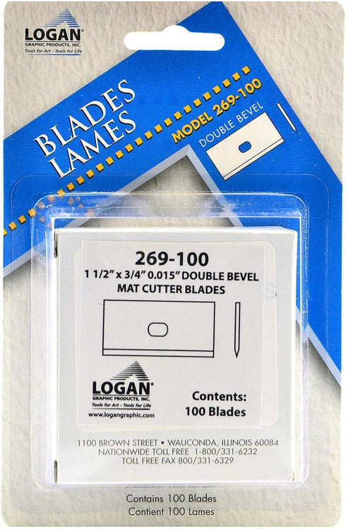 Logan Graphic Products, Inc. Mat Cutter Replacement Blades, 100-Pack (ANL270-100)...