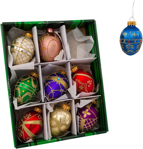 Kurt S. Adler YAMGG0517 Egg Ornament, 45mm, Glass For Christmas...