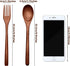 Patelai Wooden Spoons Forks Set Wood Dinner Utensil Set Reusable Flatware Tableware Set Handmade Natural Cutlery Set Includes Wood Spoon Fork for ...