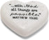Lighthouse Christian Products All Things are Possible Scripture Heart 2.25 x 2.25 Cast Stone Plaque...