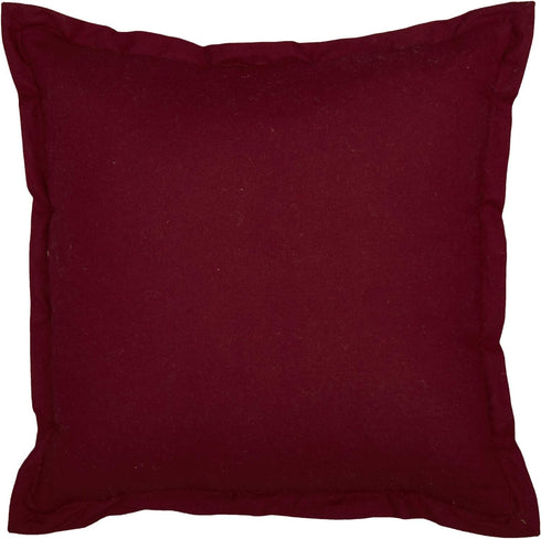VHC Brands Ninepatch Star Thanksgiving Bedroom Decor, Quilted Pillow, Red, 12x12...