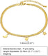 MengPa Women Dainty Anklet,Gold Plated Double Layered Summer Dainty Boho Beach Foot Chain (Star-Heart-Moon) US4618A...