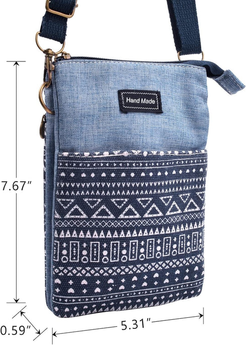 Small Crossbody Bag for Women Mobile Phone Purse National Pattern Shoulder Bag Handbags Coin Pouch for Women...