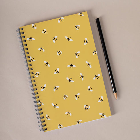 Fringe Studio "BEES 5.625" x 8.75" SLIM PAPERBACK SPIRAL JOURNAL - 120 PAGES (931037)...