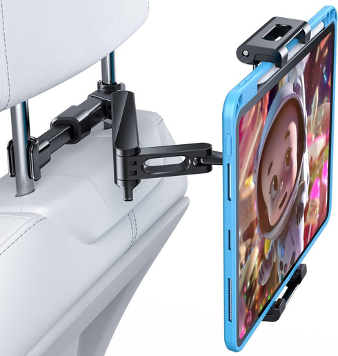 AHK Car Headrest Mount Holder, for iPad Pro/Air/Mini, Tablets, Nintendo Switch, iPhone, Samsung Galaxy/Note, Smartphones, Compatible with 4.5" to ...