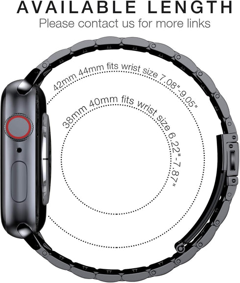 EPULY Metal Band Compatible with Apple Watch Band 49mm 45mm 44mm 42mm 41mm 40mm 38mm Men & Women, Business Stainless Steel Strap for iWatch Bands ...