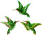 Glass Hummingbird Wall Art Outdoor Hummingbird Decor Metal Fence Decorative Hummingbird Hanging Bedroom Garden Patio Porch Fence of Decor 10 Inch...