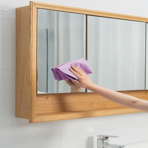 12 Pack Microfiber Glass Cleaning Cloth, 12 Inch X 16 Inch, Lint Free Quickly Clean Windows, Mirrors, Glasses, Phone Screens, Camera lenses, Pink...