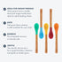 Avanchy Infant Baby Spoons Bamboo and Silicone Set, Self Feeding Food Utensils, 4 Months Baby Led Weaning, 2 Pack, Black...