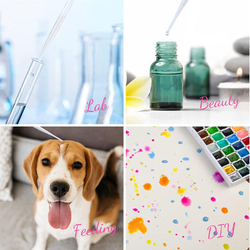 Teenitor 3ML Pipettes, Plastic Dropper Essential Oil Transfer Pipettes Disposable Liquid Eye Dropper for Lab Science Multi- Purpose Makeup Tool, 1...