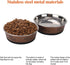 Cat Bowls Cat Dishes Pet Bowl Anti Slip Stainless Steel Cat Food Bowls Unbreakable,Thickened Cat Feeder Suitable for Indoor Small Pets Rubber Base...