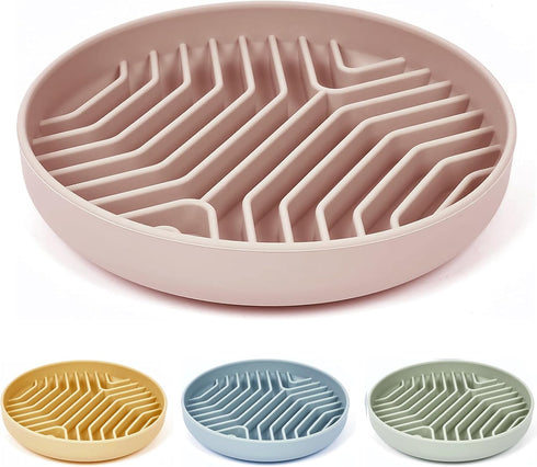 Slow Feeder Dog Bowls, Puzzle Silicone Dog Feeding Bowls with Suction Cups, Anti-Choking, Non-Slip Design, Reduces Boredom, Anxiety, Ideal for Med...