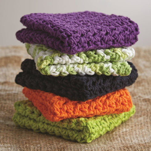 Lily Sugar 'N Cream The Original Solid Yarn, 2.5oz, Medium 4 Gauge, 100% Cotton - Purple - Machine Wash & Dry...