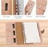A5 Binder 6 Ring PU Leather Binder Notebook Soft Cover - Refillable Notebook A5 Planner Binder with Binder Pockets, Dividers, A5 Refill Paper, Lig...