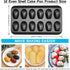 2 Pack Madeleine Pan, Spherical Scallop Madeline Bakeware 12-Cavity Heavy Duty Nonstick Madeleine Trays for Oven Baking...