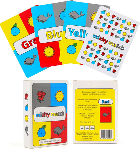 Mishy Match - The Hardest Easy Game Ever - Mensa Award Winning Hilarious Party Game - Card Games for Adults and Families - Brain Games...